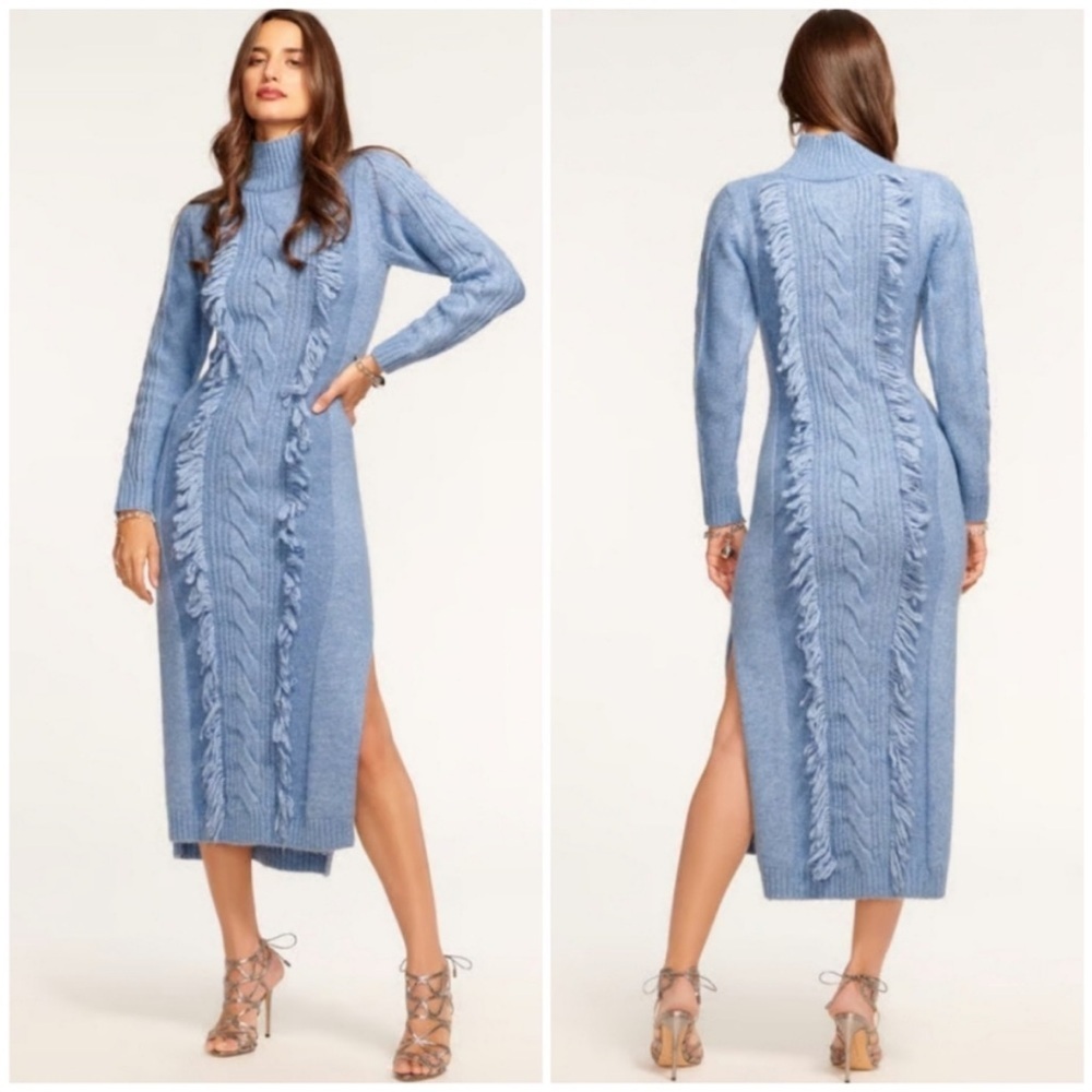 RAMY BROOK
Charlee Metallic Turtleneck Long Sleeve Maxi Sweater Dress